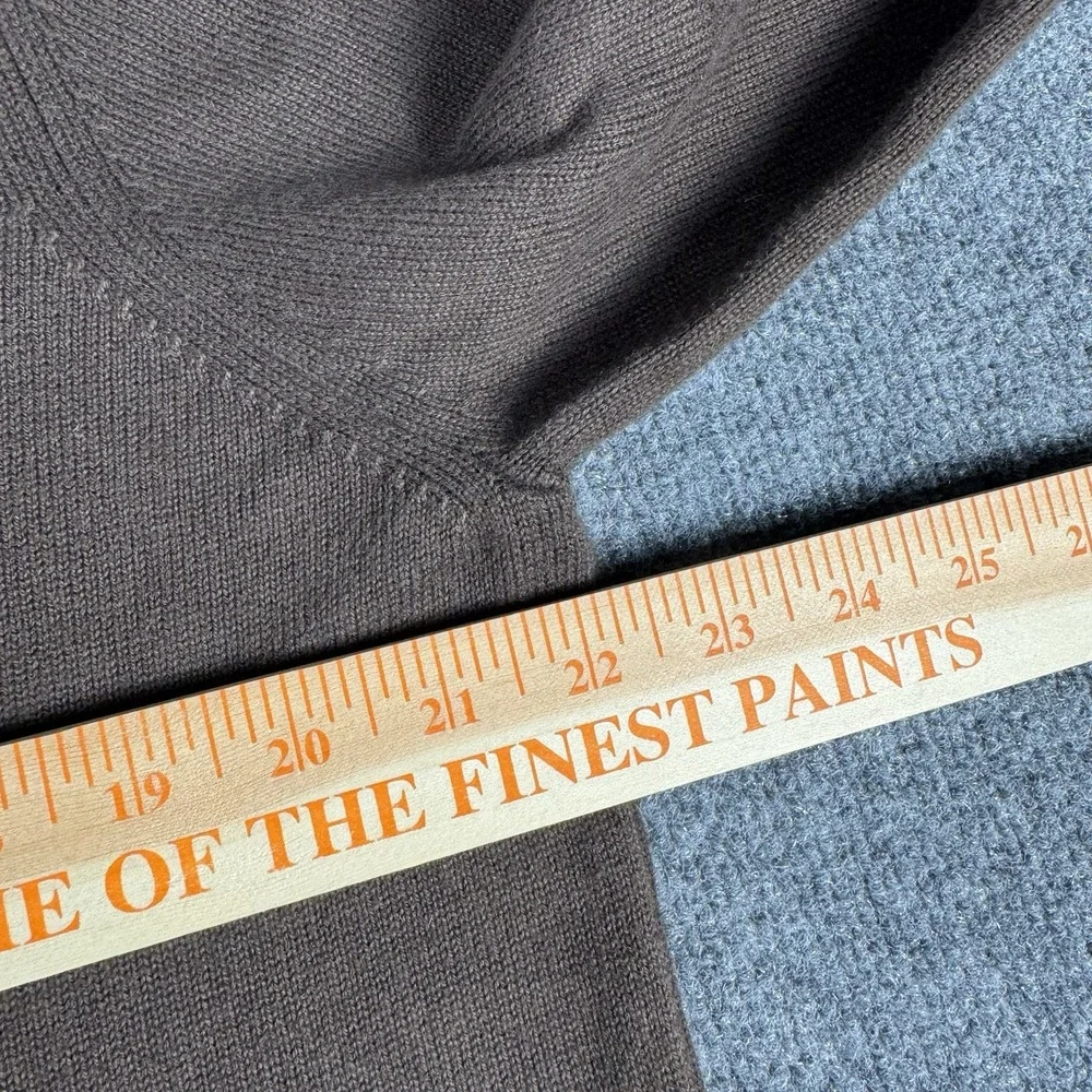 EDDIE BAUER Mens Zip Neck Jumper Sweater M Brown Cotton‎